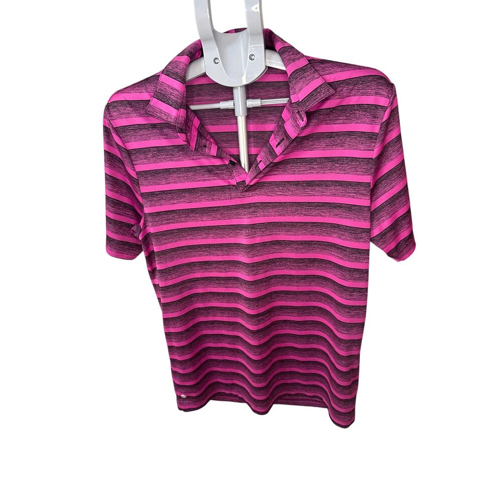 Adidas Men's Polo Shirt Purple Black  Size M